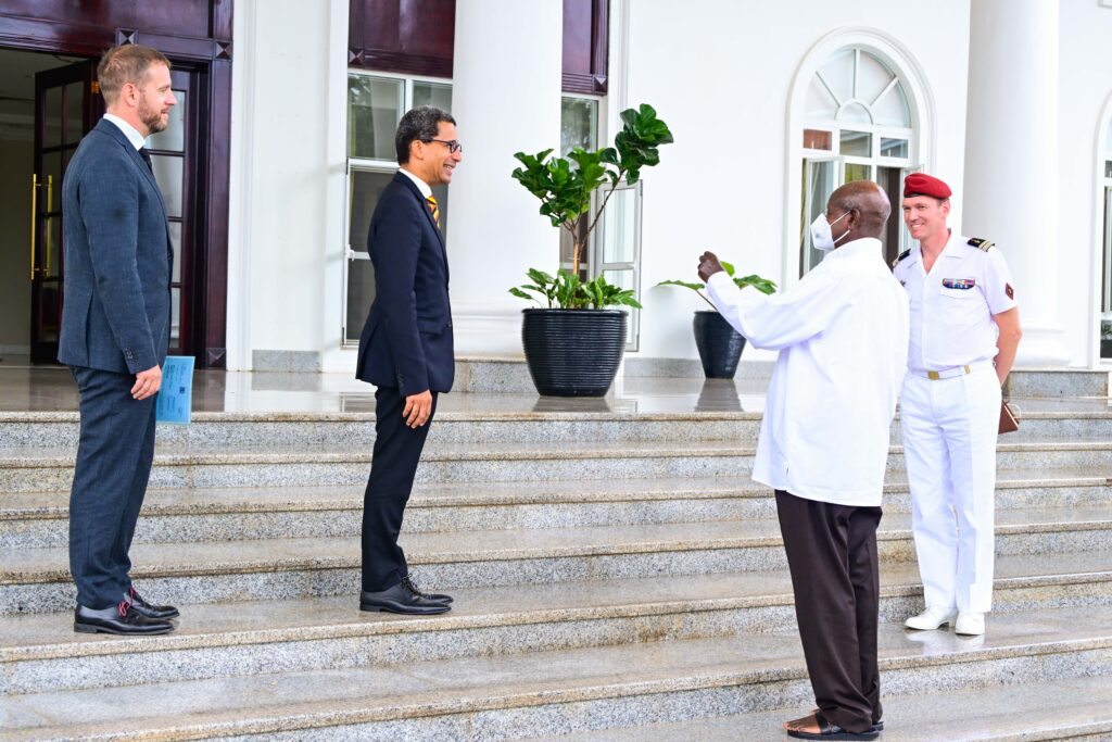Museveni meets outgoing French Ambassador H.E Xavier Sticker